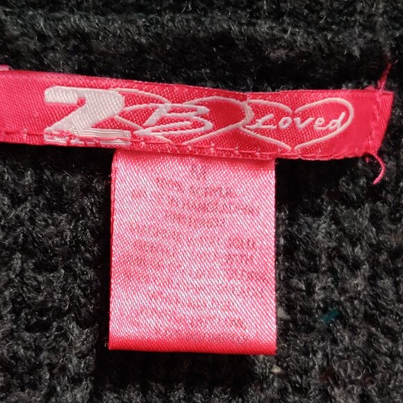 2B Loved M Grey Textured Knit Cropped Collared Button Up Sweater Y2K Layer Chic - Picture 5 of 7